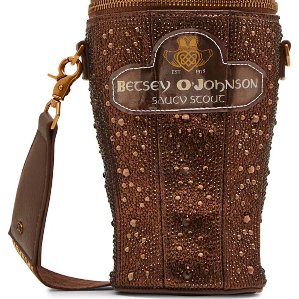 Betsey Johnson Kitsch Saucy Stout Small Crossbody Bag St. Patty's Day NWT - Picture 9 of 11